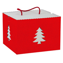 Krabice dárková se šňůrkami Albero 24,5x24,5x18 červená EUROFIDES